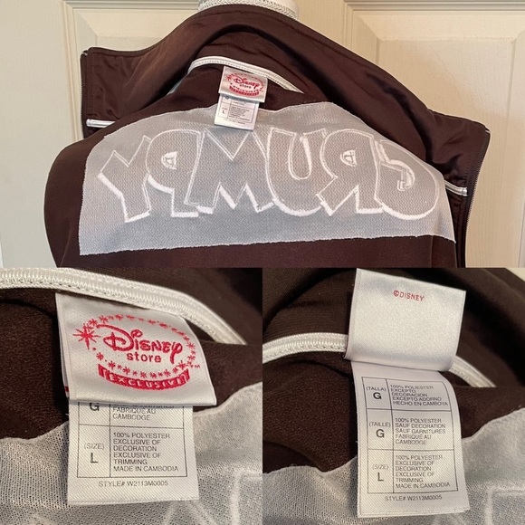 Disney Grumpy Dwarf Track Style Zip Up Jacket Women’s Large - Picture 9 of 13